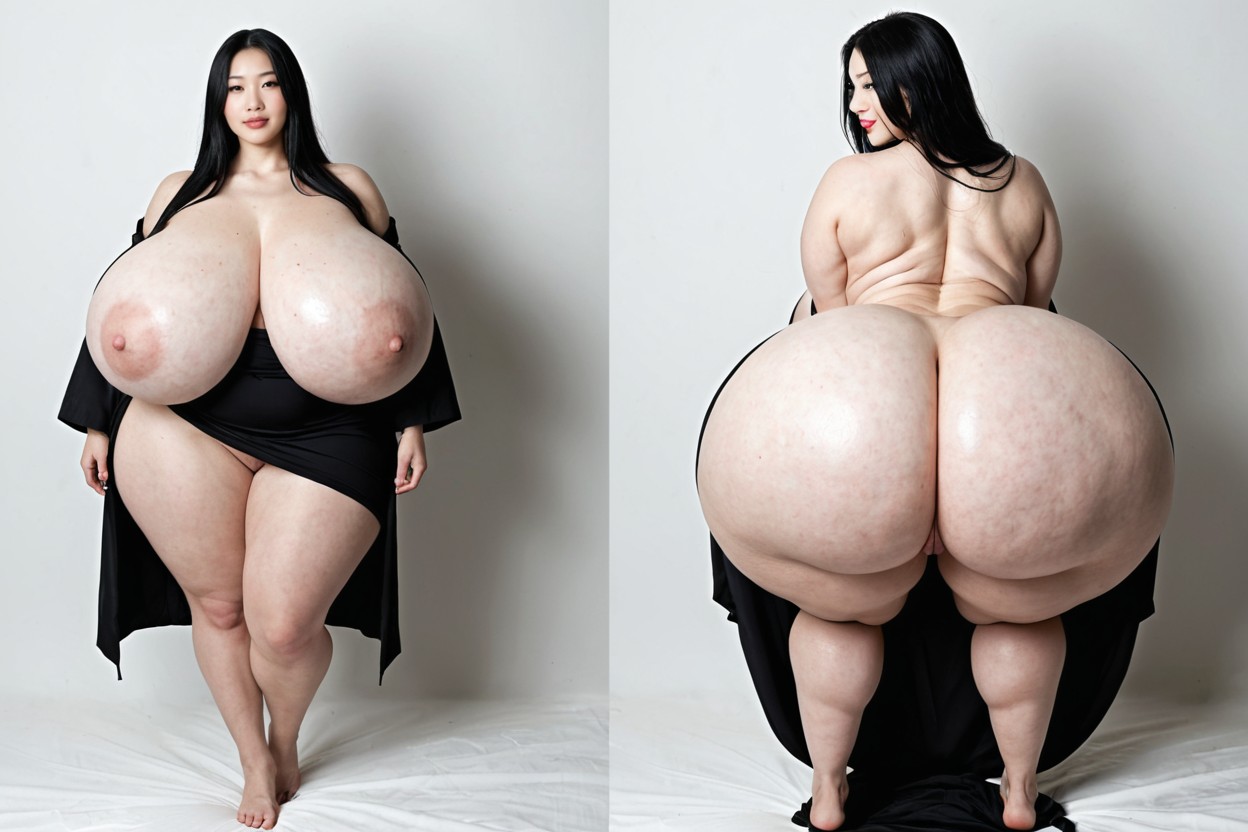 Pale Skin, Front View, Massive Tits AI 포르노