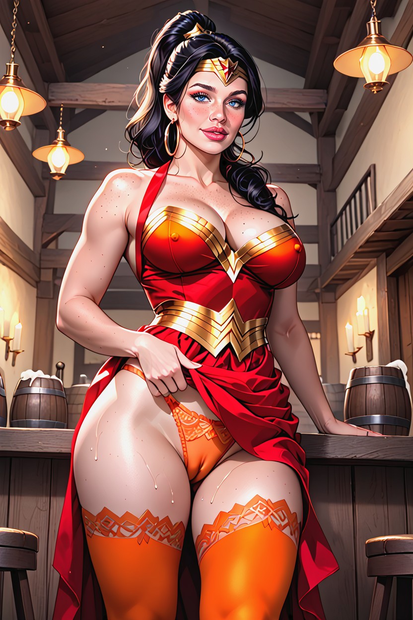 Cleavage, Tavern, Wonder Woman Porno IA