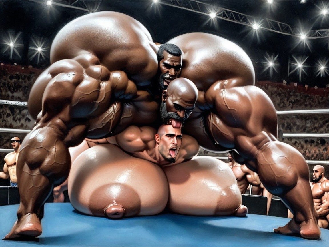 Hyper Bulky, 20+, Sweaty AI 포르노