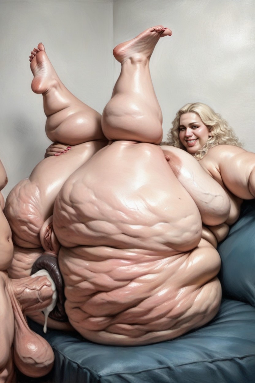 Blonde Hair, Fat, Huge Ass Deep Anal AI 포르노