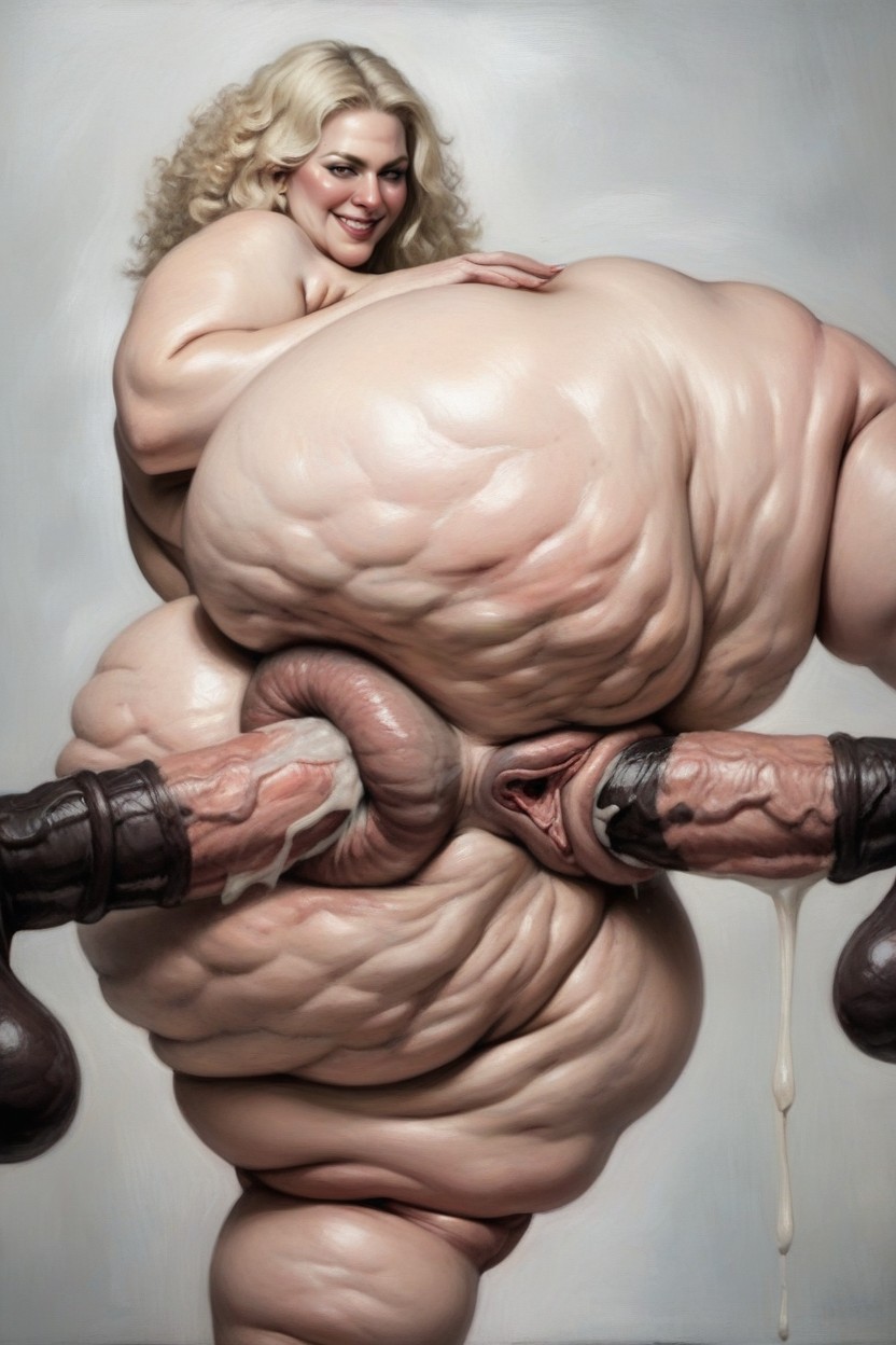 Le Cul Plus Grand Que Le Torse, Hyper Cellulite Ass, Hair Porno IA