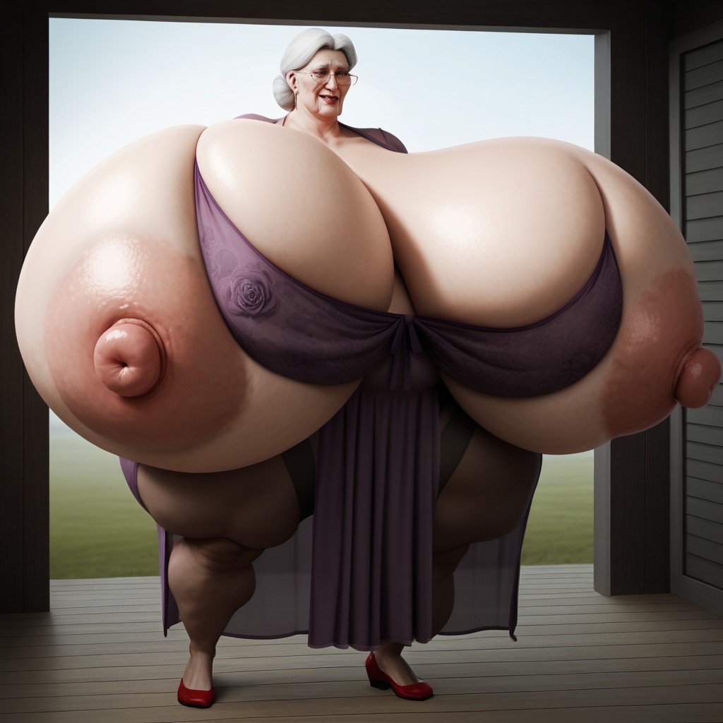 Colossal Breast, 60+, Full Body AI Porn