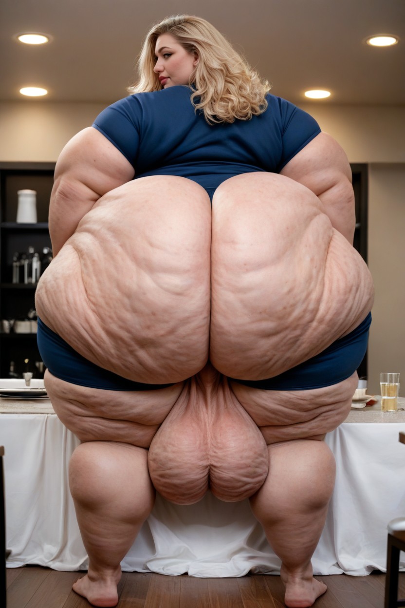 Large Hips, Bed Head, Gigantic Saggy Stretch Mark Breasts Hyper Saggy Balls AI 포르노