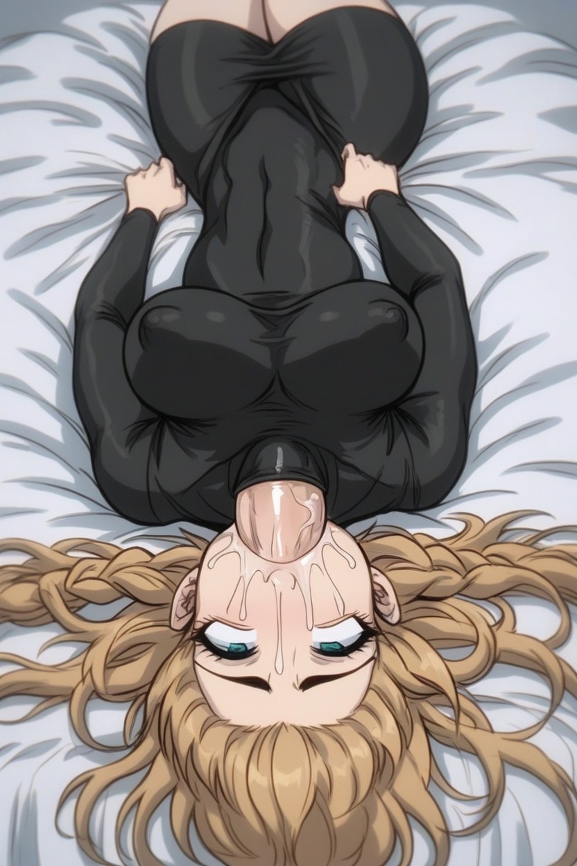 Extreme Throat Bulge, Hair Sticky With Drool, Rough Throat Fuck AIポルノ