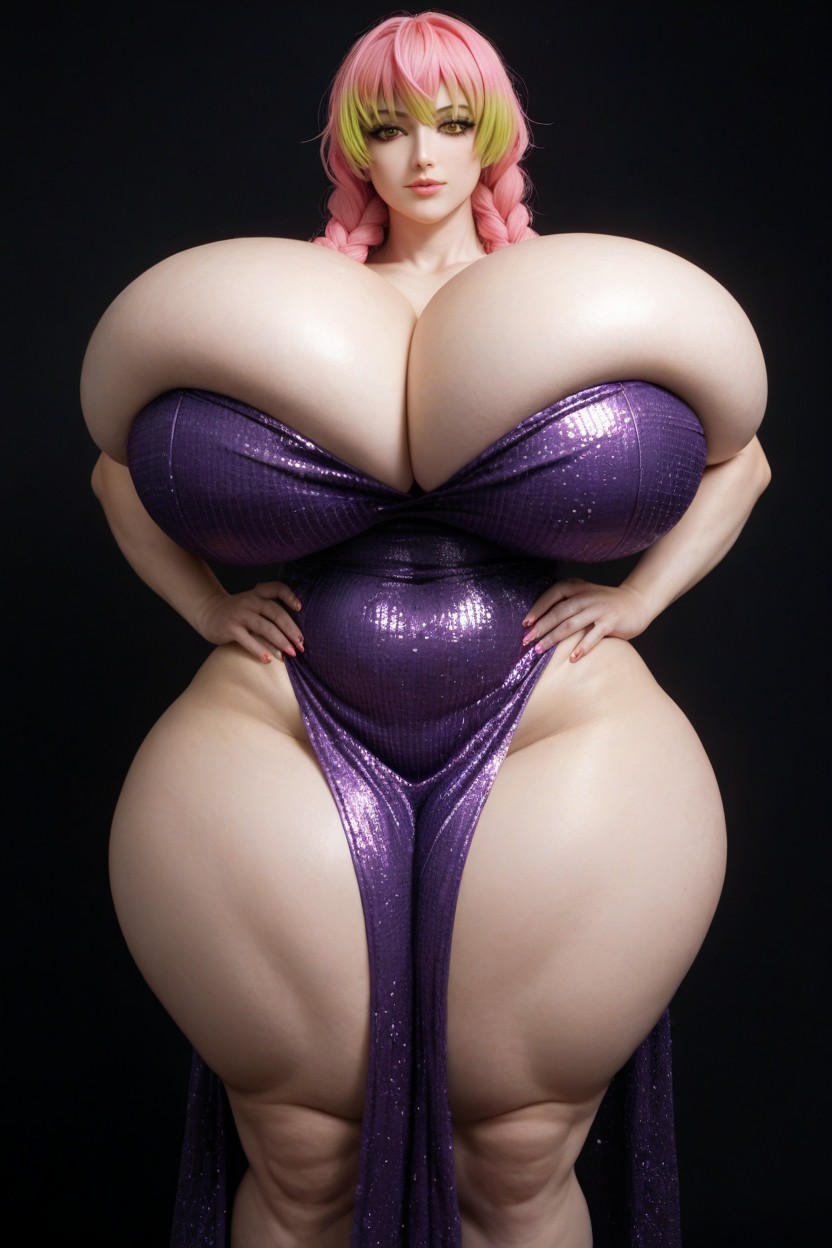 Cosplay, Fat Wide Waist, Vestido De Lentejuelas Porno IA