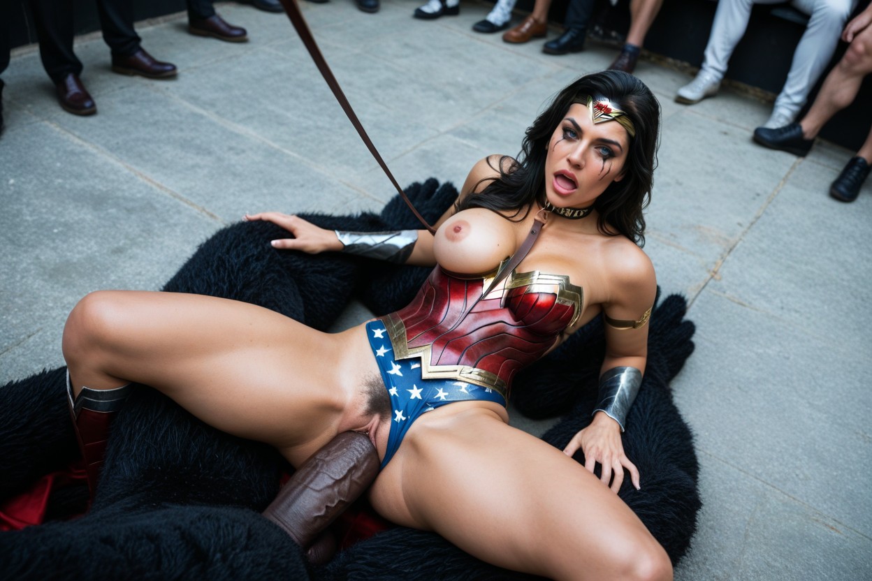 In A Roman Colosseum, She Is Wearing A Collar, Ultra-high Resolution Pornografia de IA