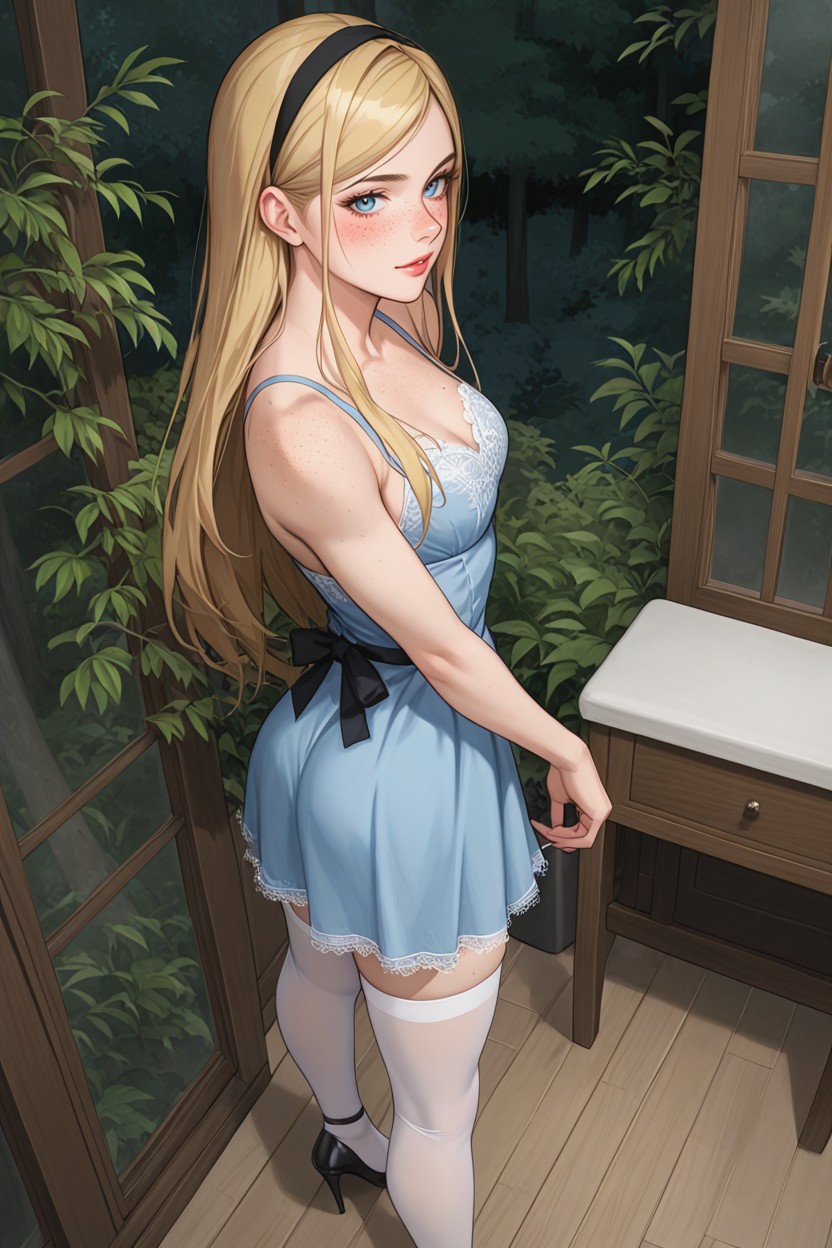 Small Breasts, High Angle Shot, Horny AI Porn