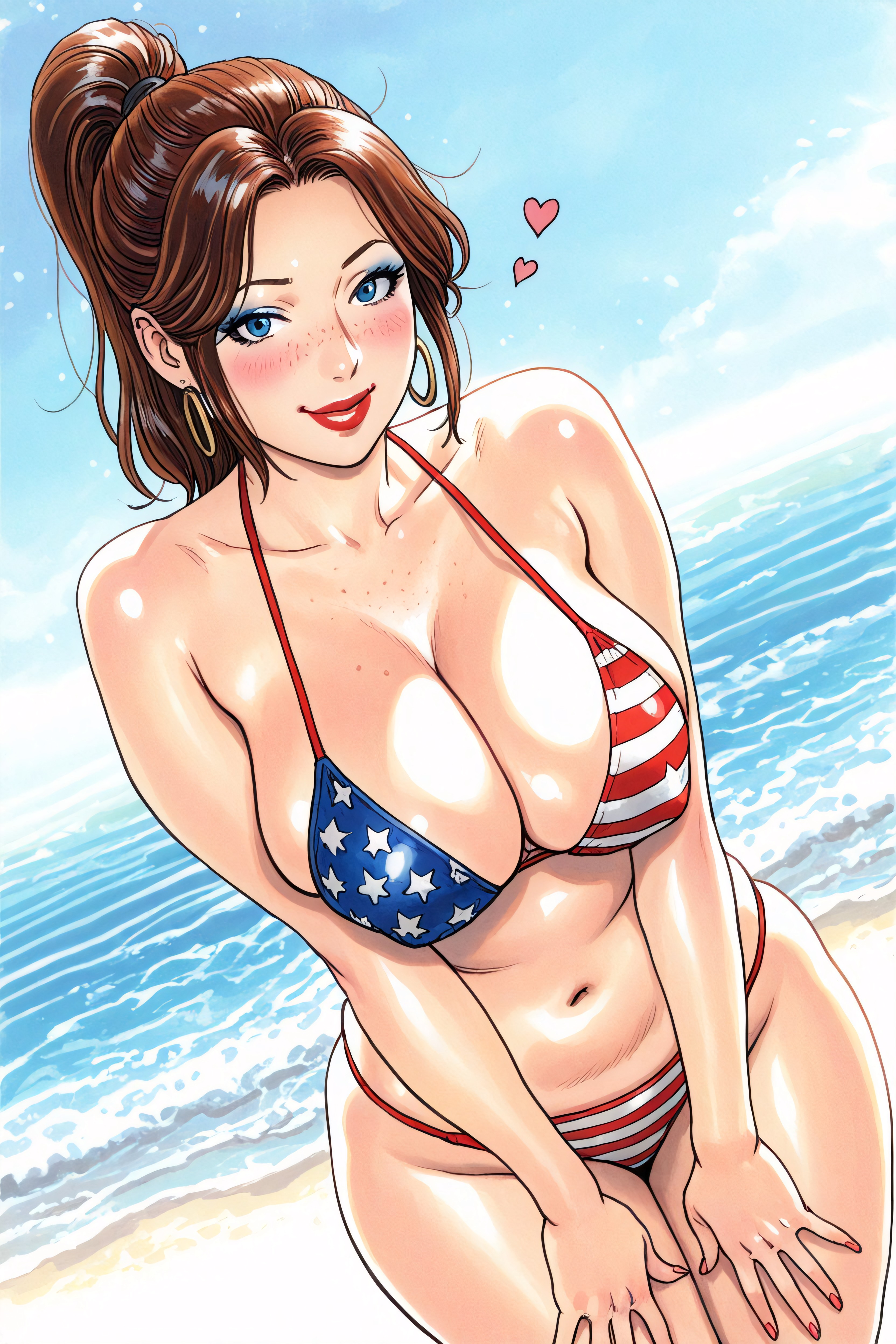 High Ponytail, Claire Redfield, Voluptuous AI Porn