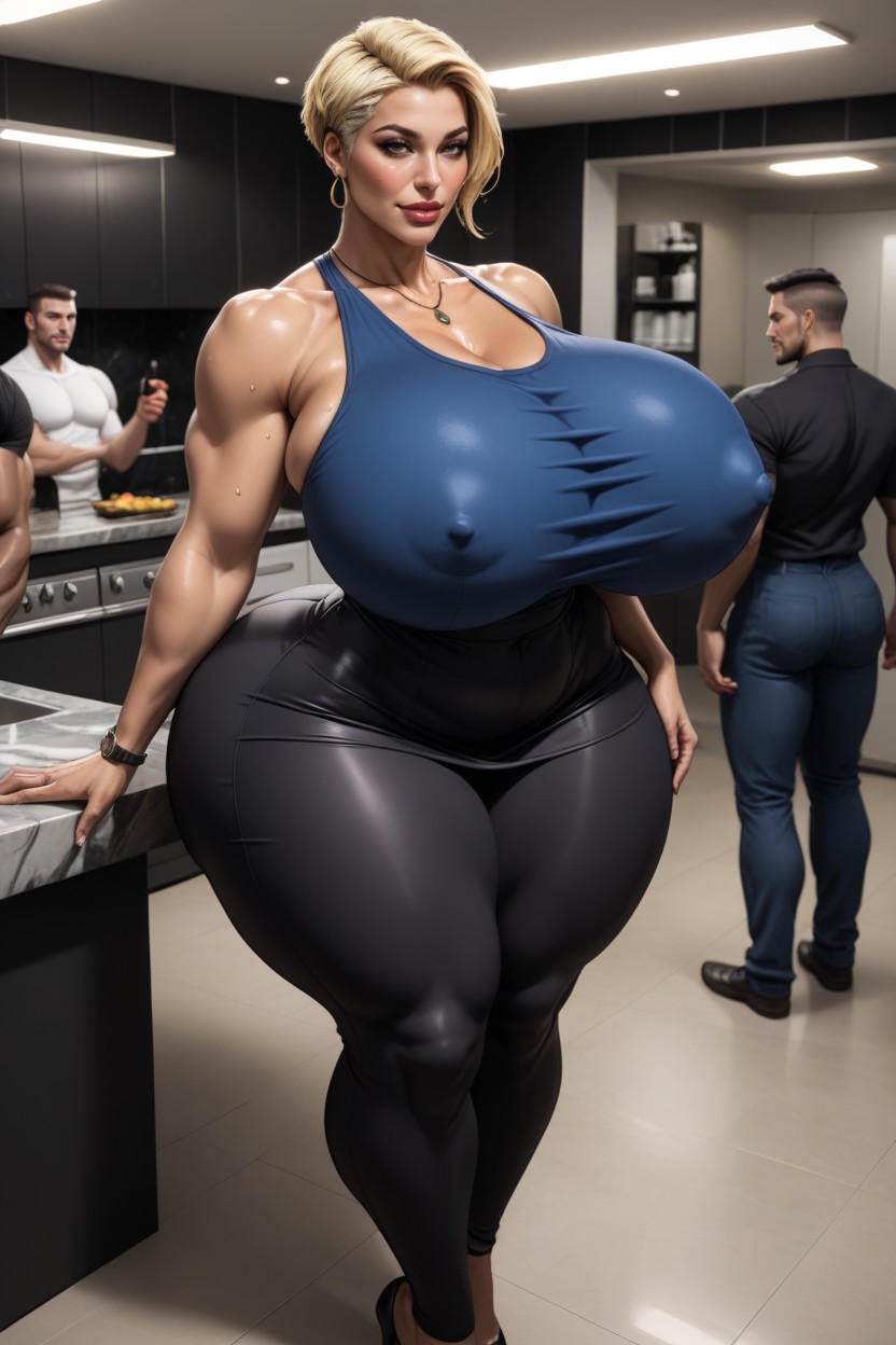 Caliente, Ropa Ajustada, Round Cheeks Porno IA