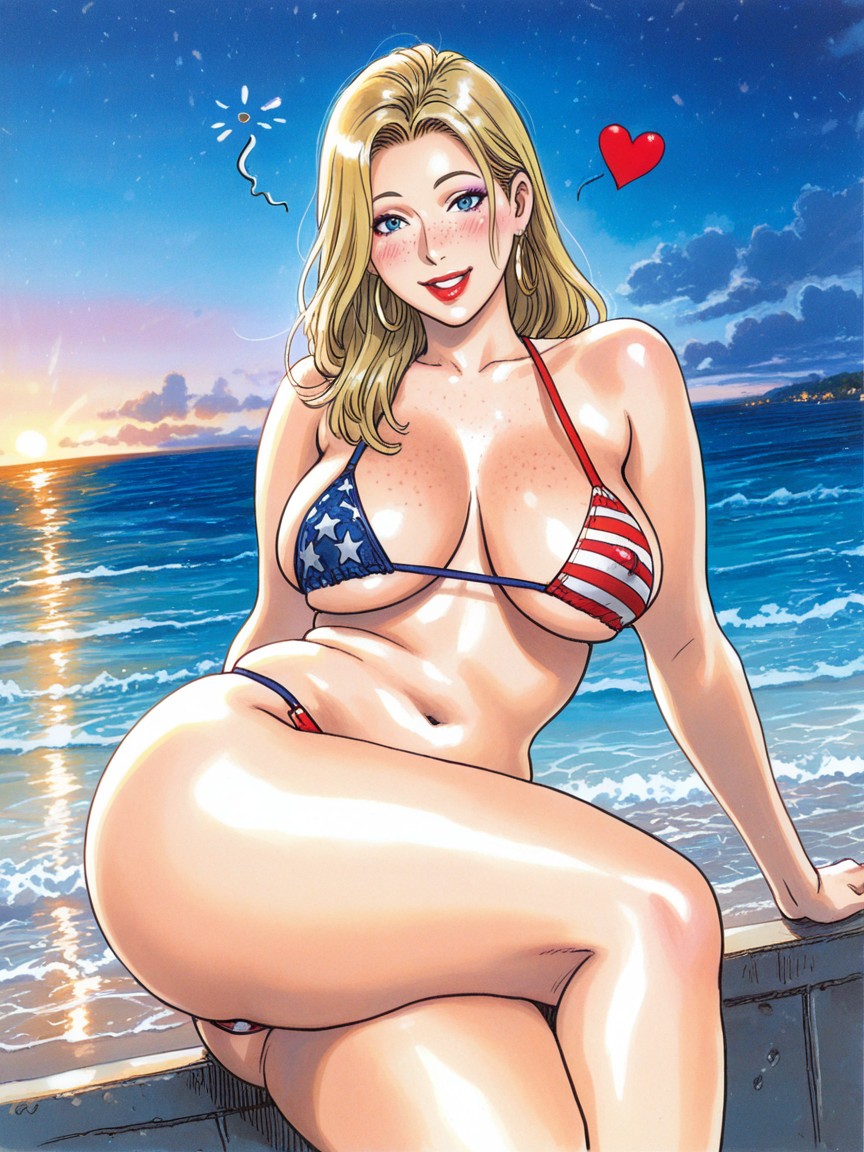 Wide Hips, Massive Ass, Pechos Naturales Porno IA