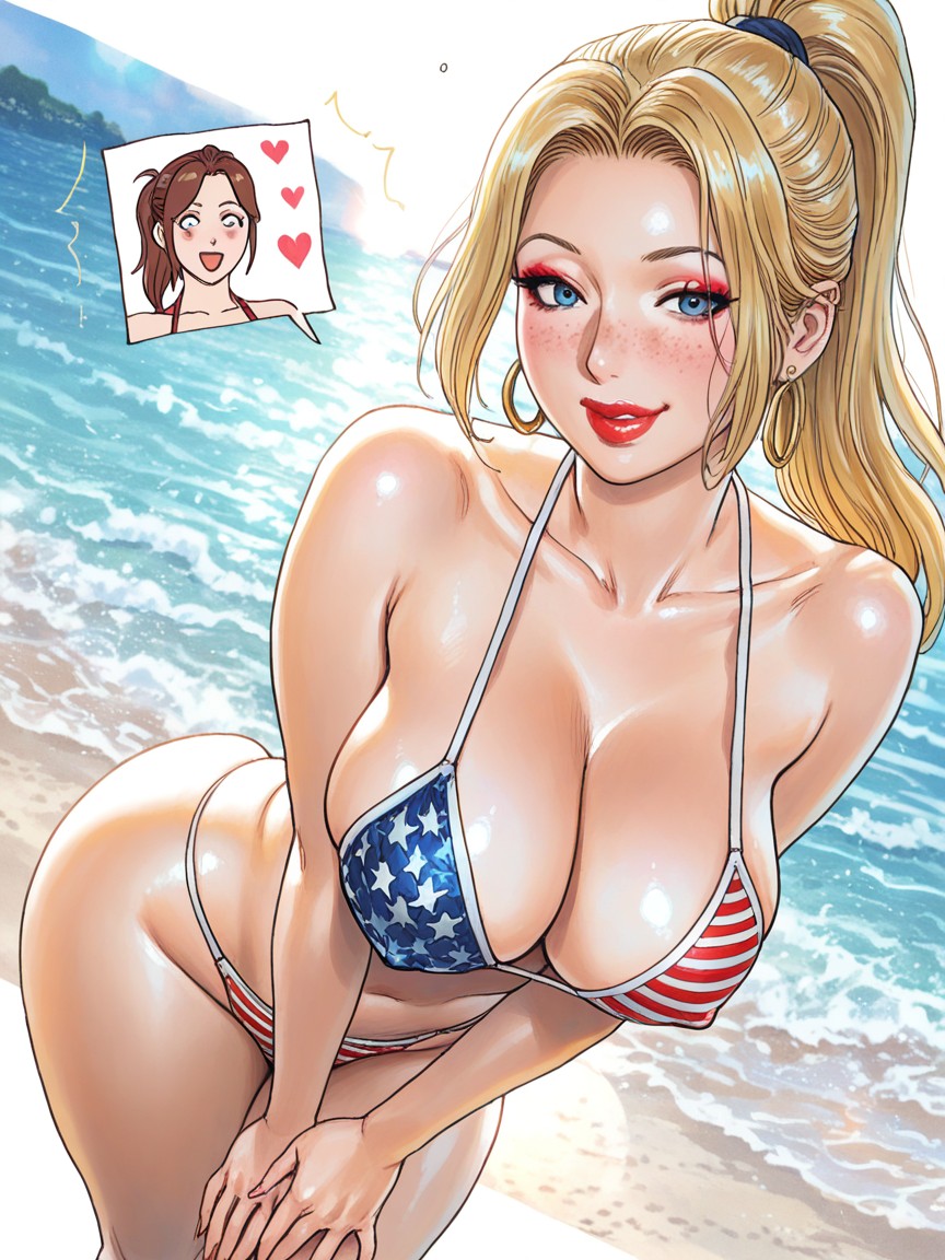 De Pie, American, Wearing Makeup Porno IA