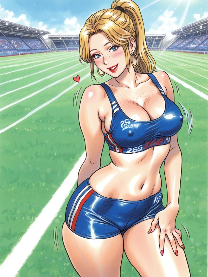 De Pie, Plano Mediot, Freckles Porno IA