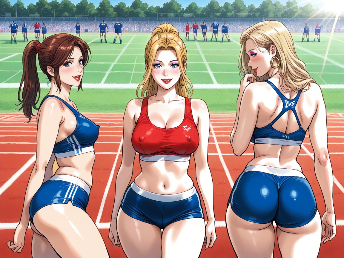 Excité, Soutien-gorge De Sport, Volupté Porno IA