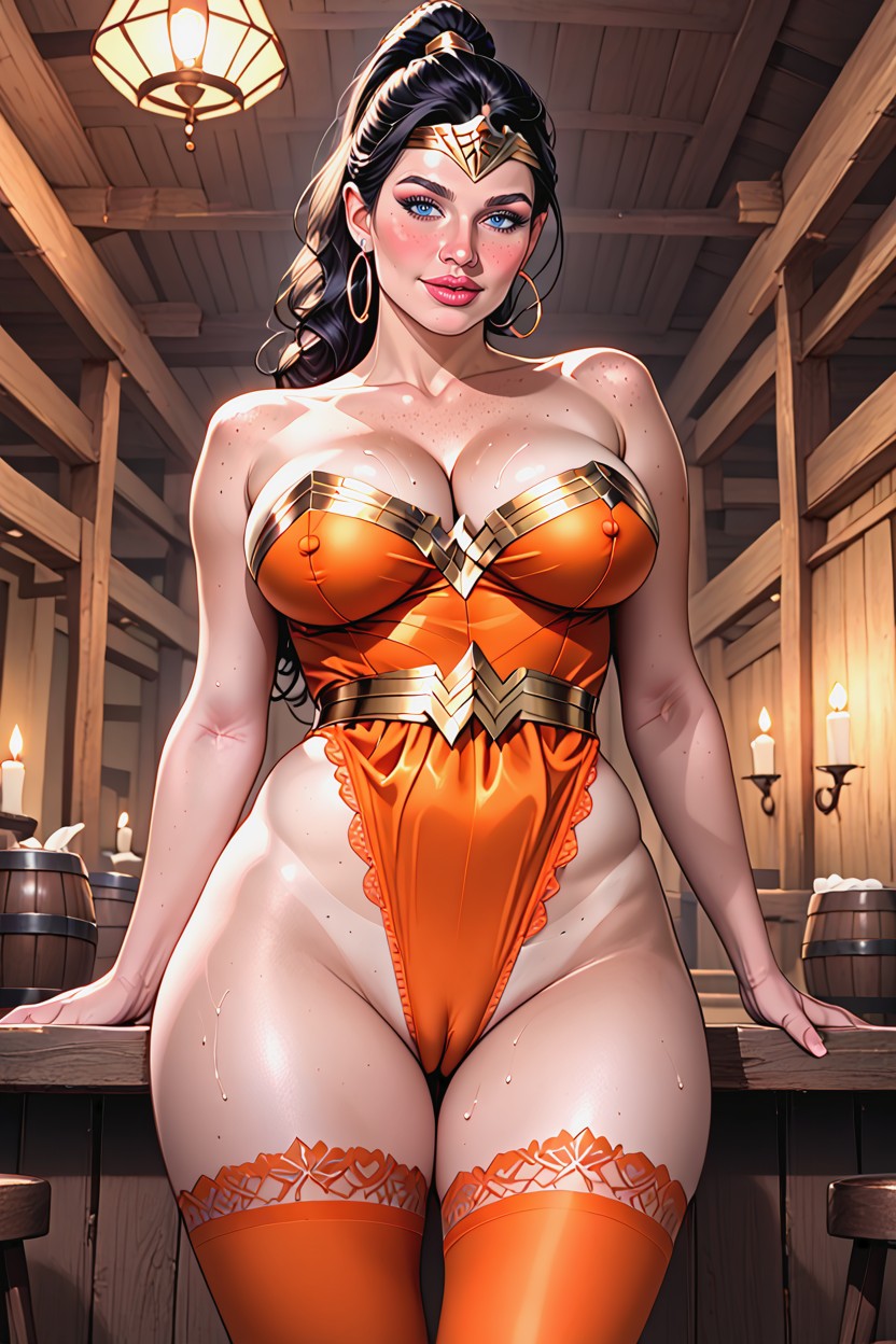 Blue Eyes, Plump Lips, Cleavage Porno IA