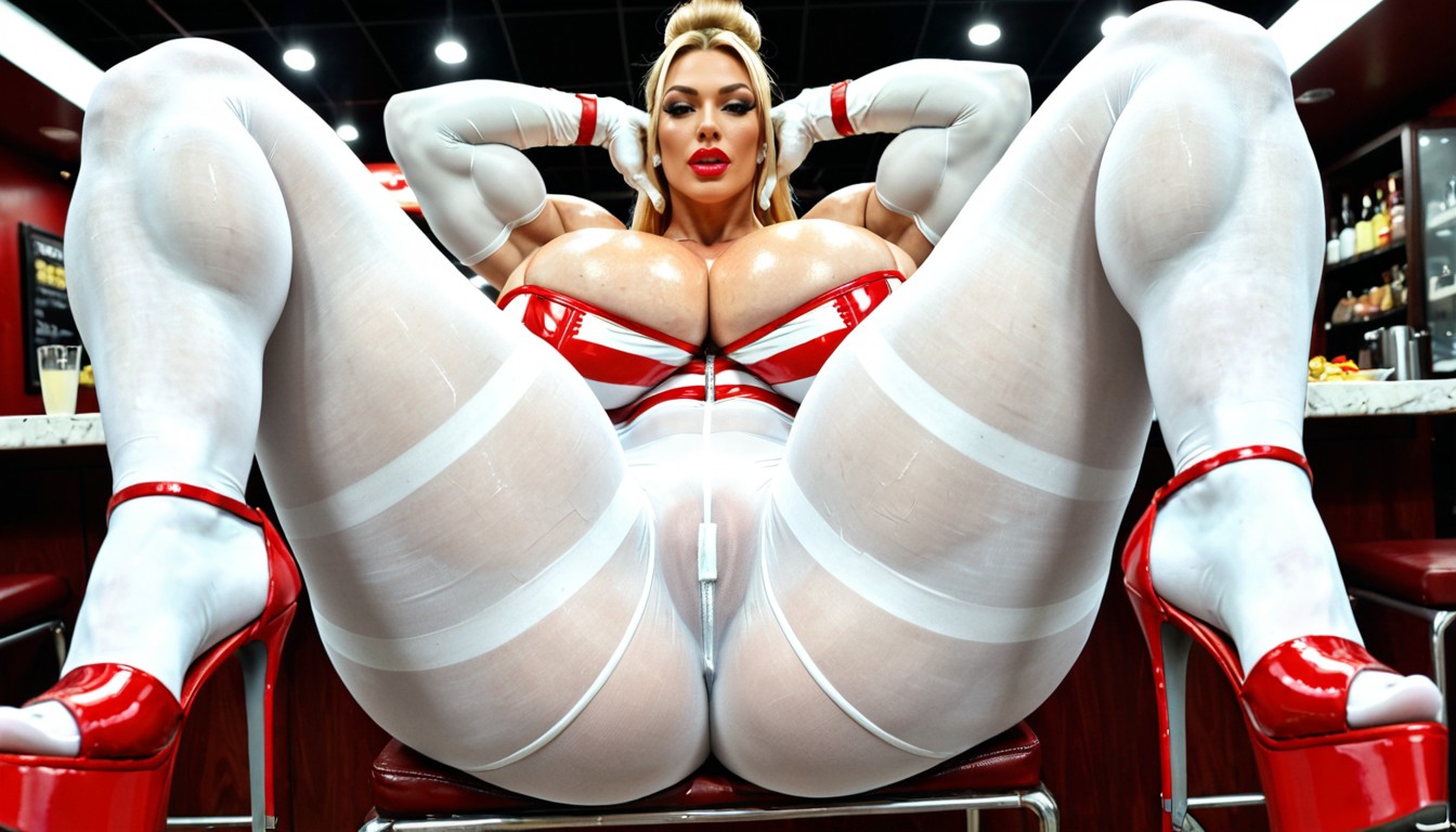 Extremely Tall Bimbo, Hands And Shoulders, Oiled Porno IA