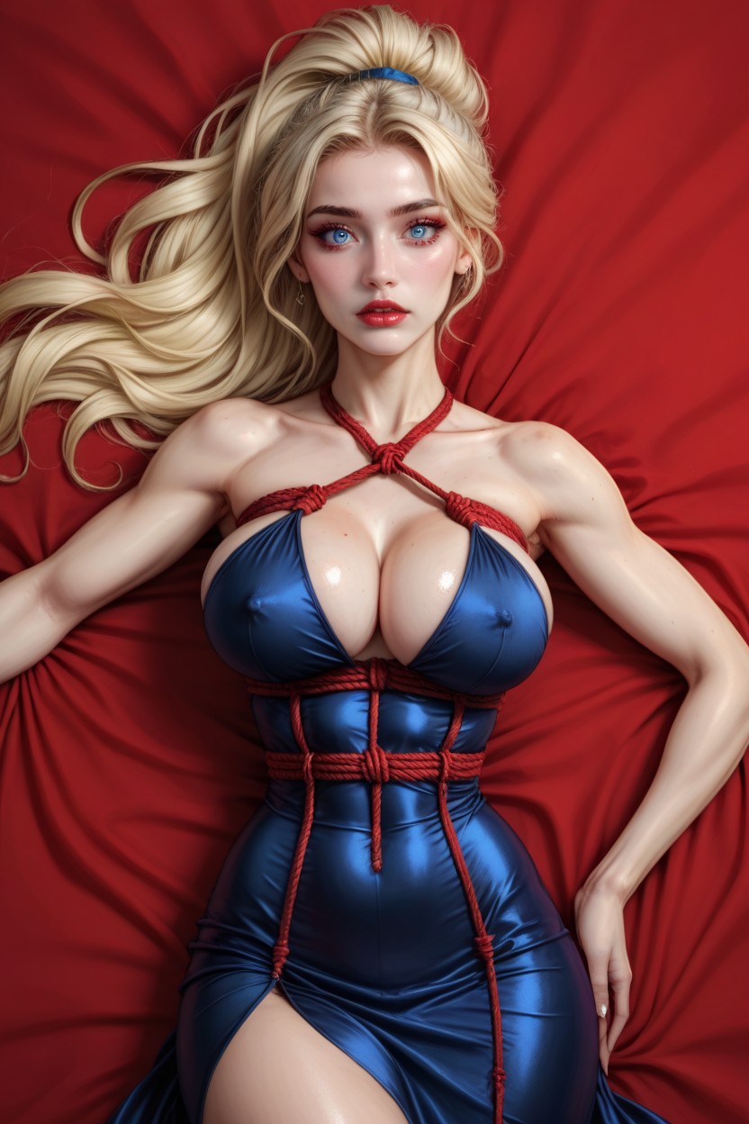 Delgada, Ruby Red Bed Sheets, Long Twin Tails Hair Porno IA