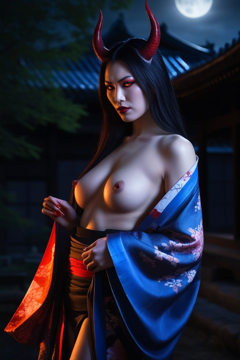 Largo, Dark Fantasy Art Style, Kimono Porno IA