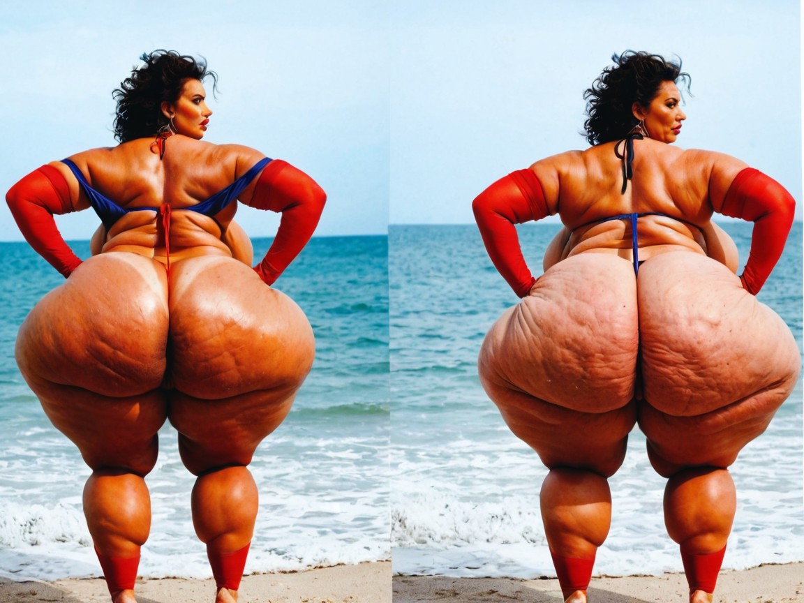 Feet Tall, Cellulite Body, Obese Porno IA