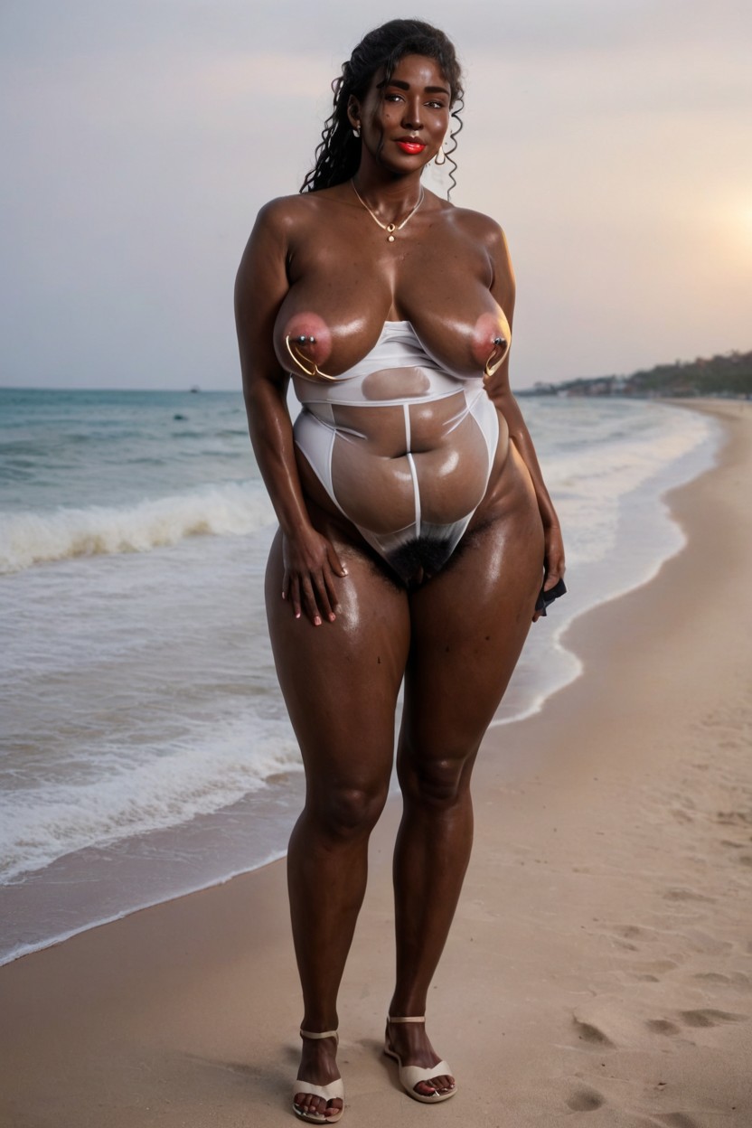 Round Face, Really Fat Woman, Thick Hips And Thighs Porno IA