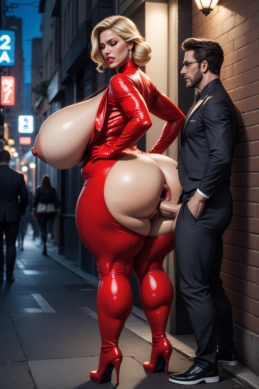Standing Up, Massive Ass, Side View Porno IA