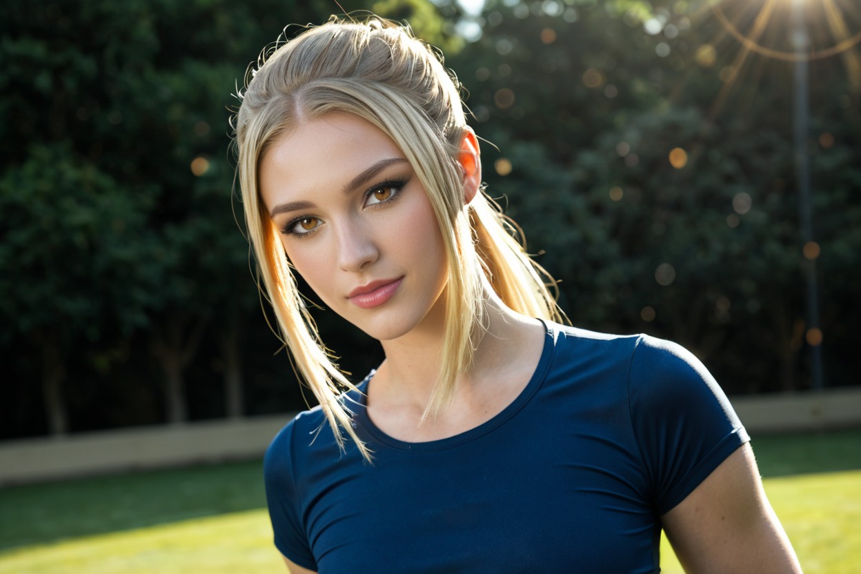 Blue Tight Tshirt, Cosplay, Solo Porno IA