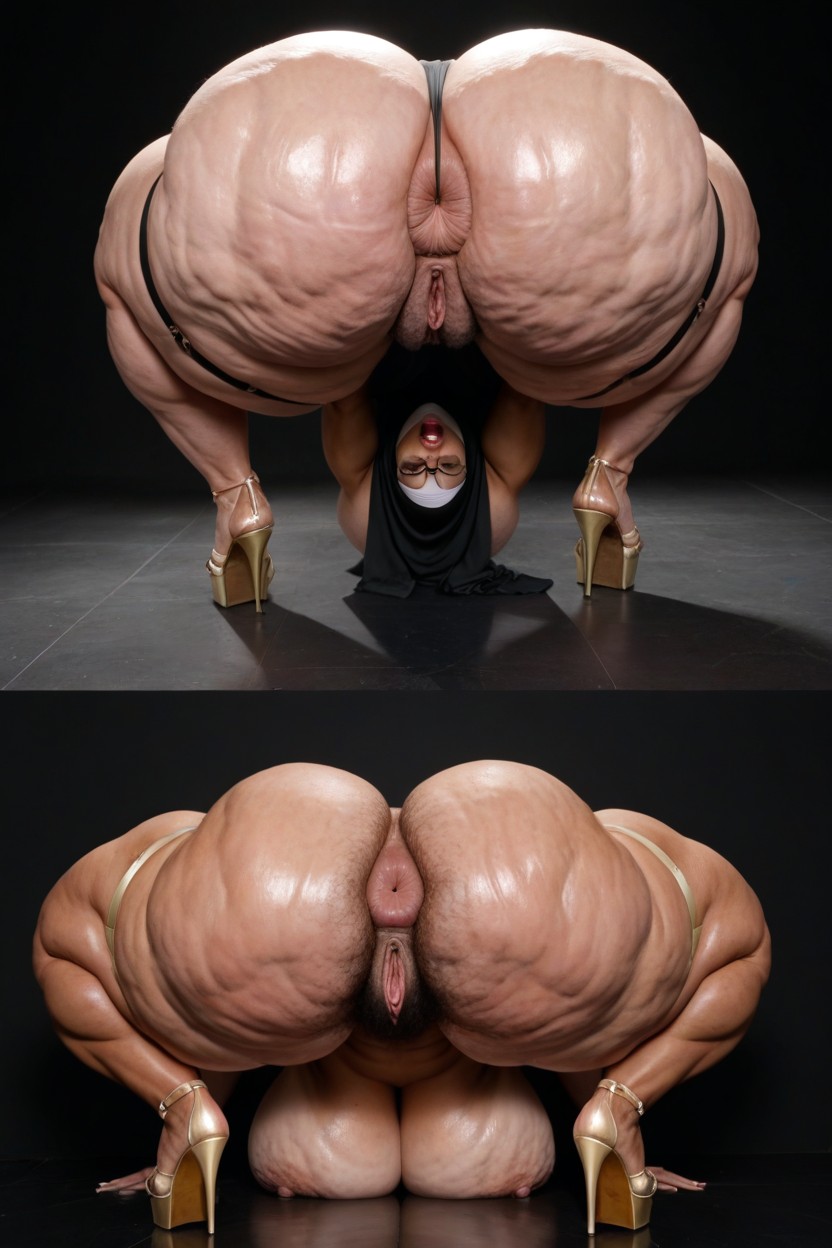 Enormous Ass, Very Big Belly, Bulges Everywhere Porno IA