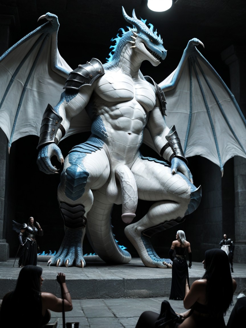 Black And White Body Scales And Accents, Pony Cock, Indoors AI Porn