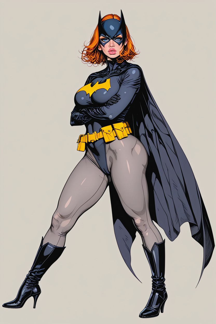 Armando Huerta Art Style, Culo Redondeado, Thick Thigs Porno IA