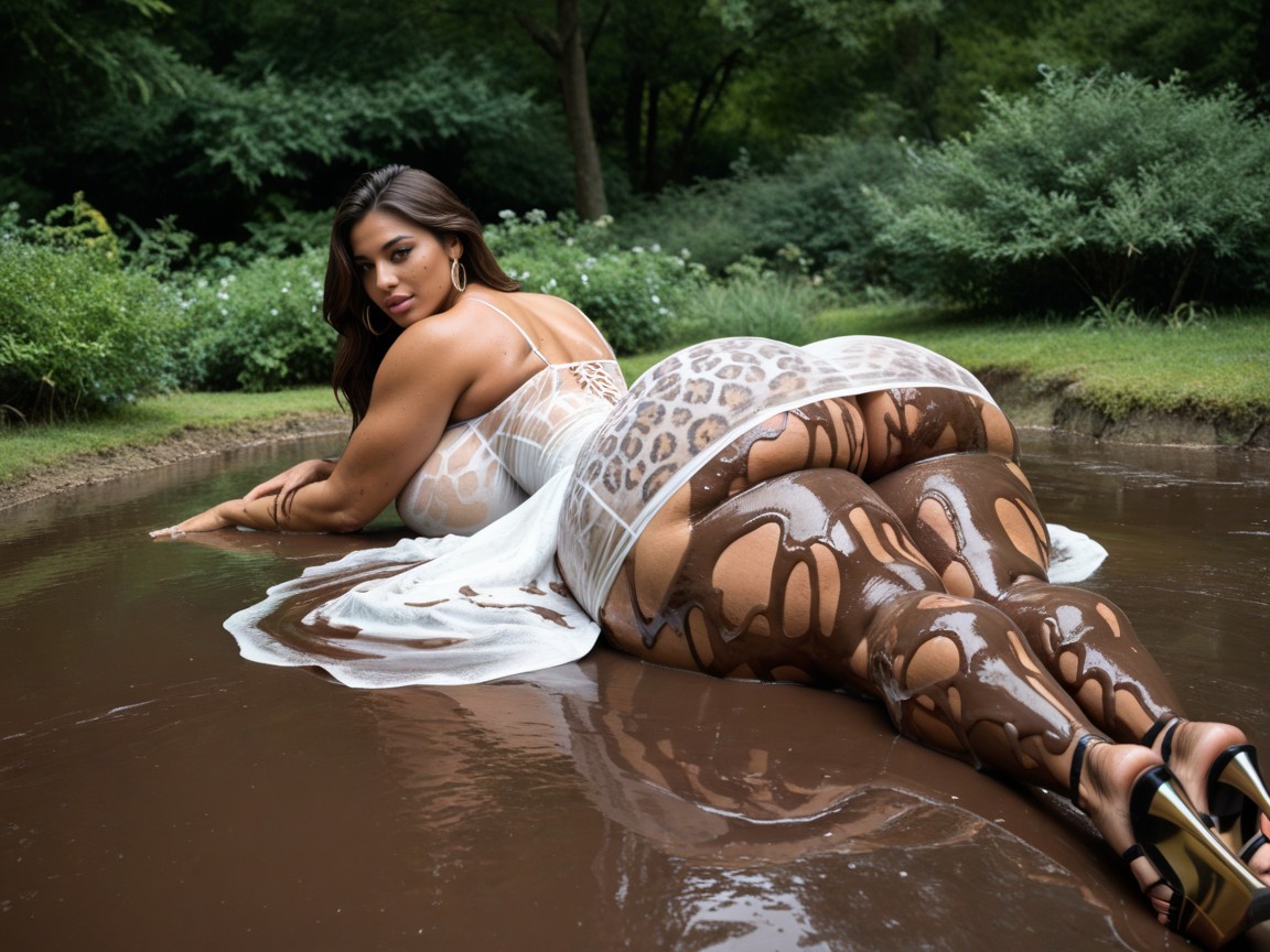 Ultra Detailed Face, Super Waist, Brown Skin Porno IA