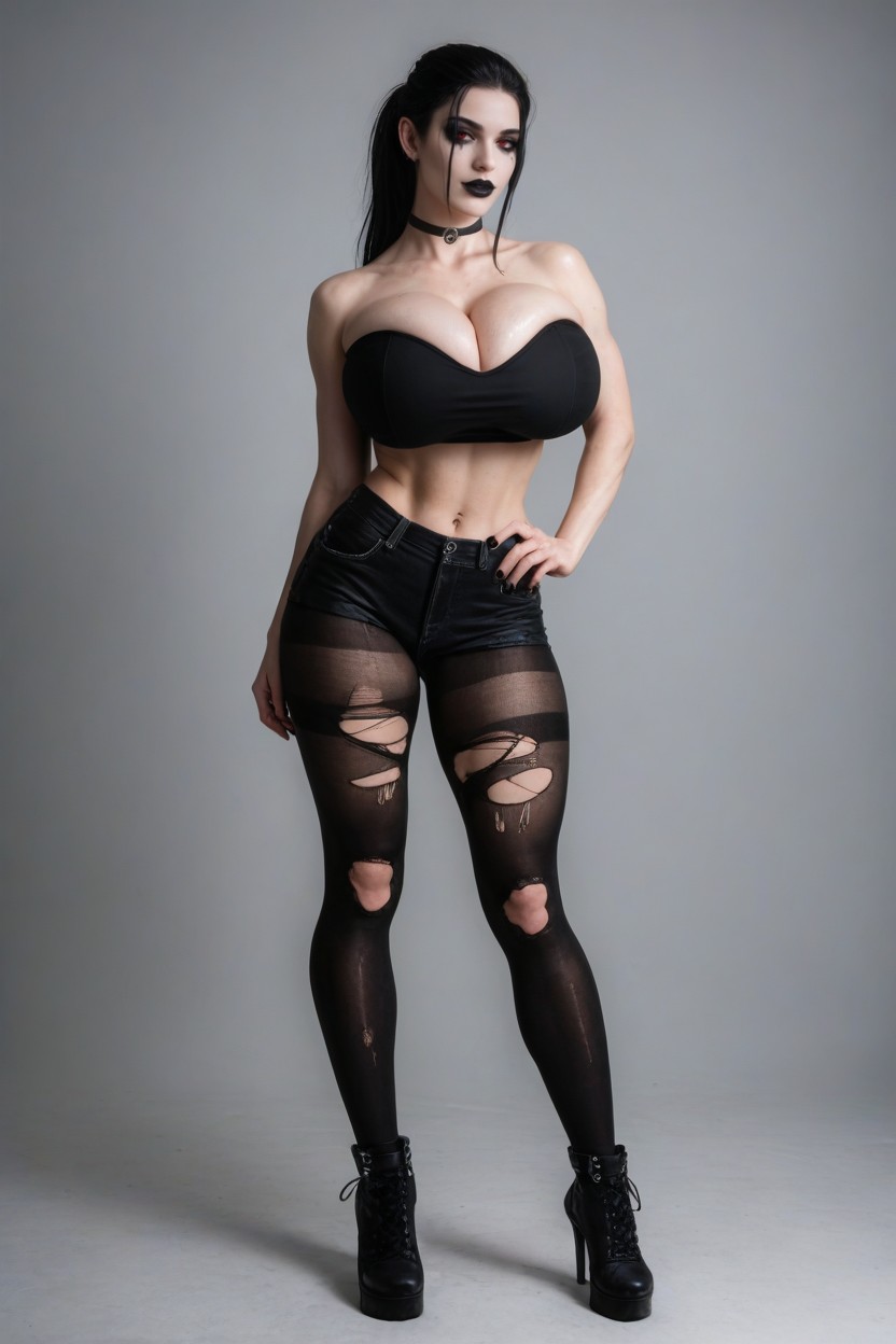 Sexy Albino Skin Color, Thong, Perfect Body AI 포르노