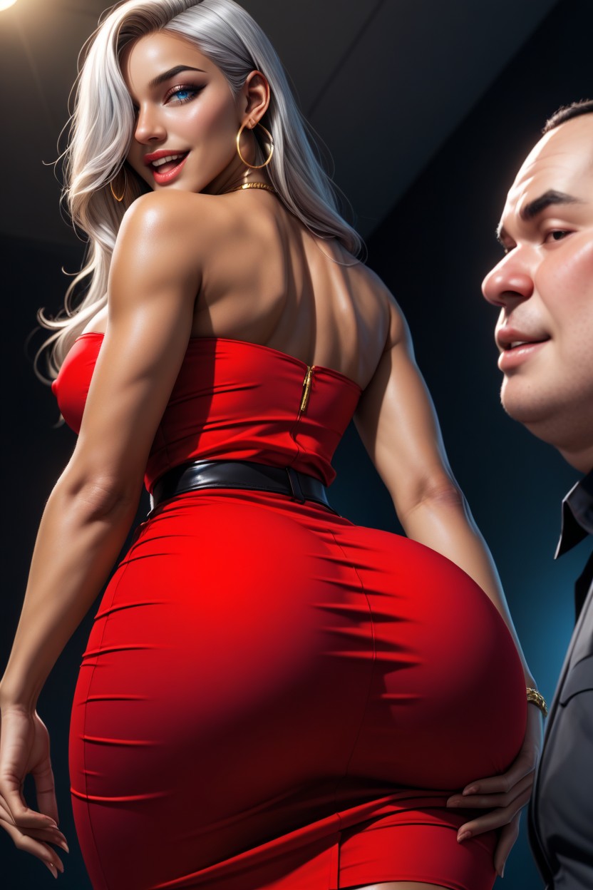 Orgásmica, Full Ass View, Sexy Exposed Thighs Porno IA