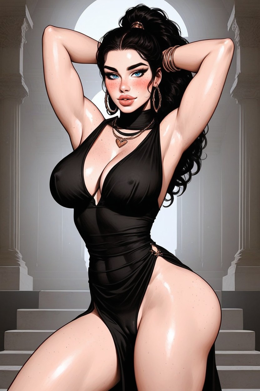 Heart Necklace, In Ancient Greek Temple, Round Bubble Butt Porno IA
