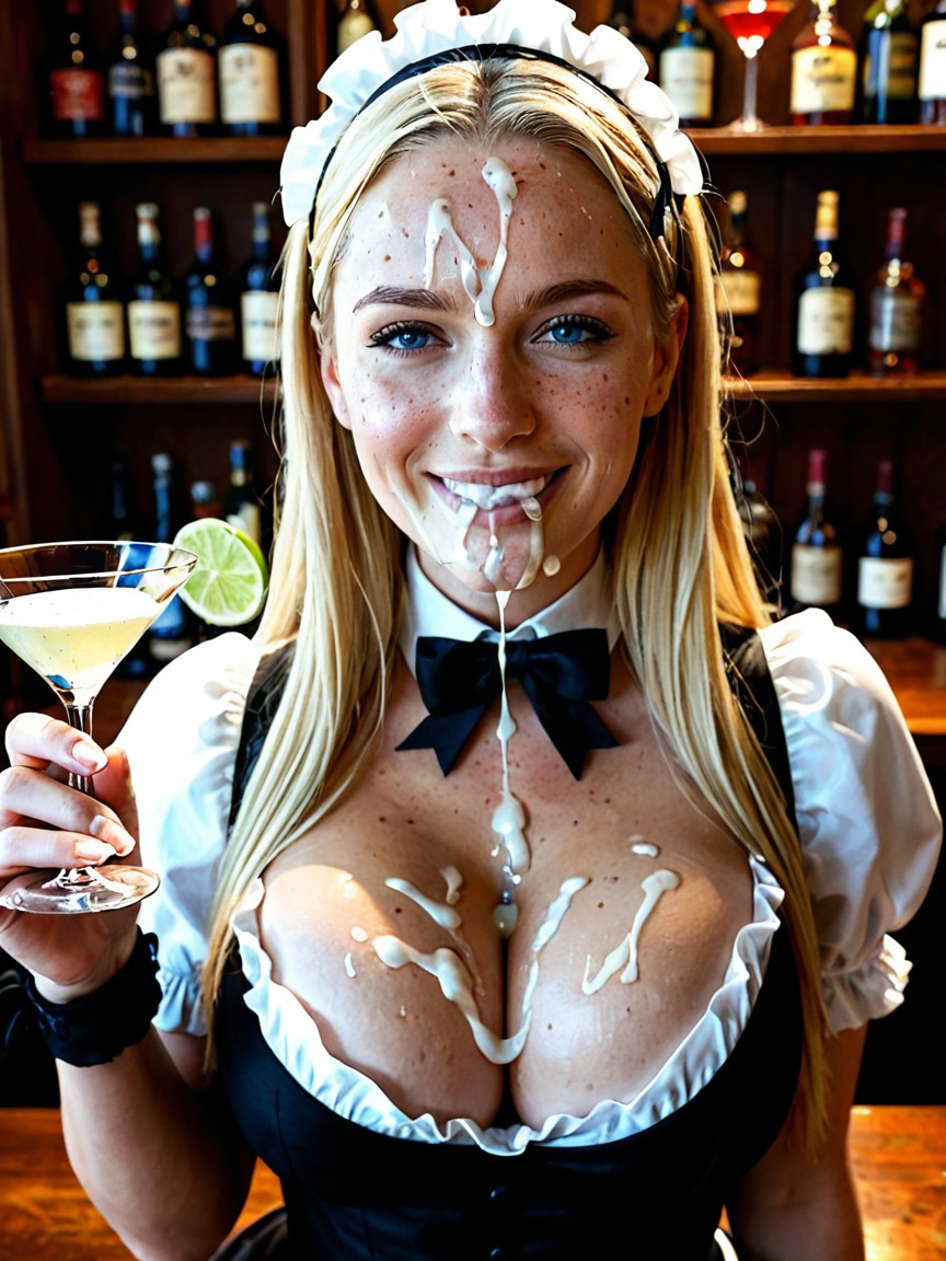Large Breasts, Cum On Cheeks, Pretty Oval Face AI Porn