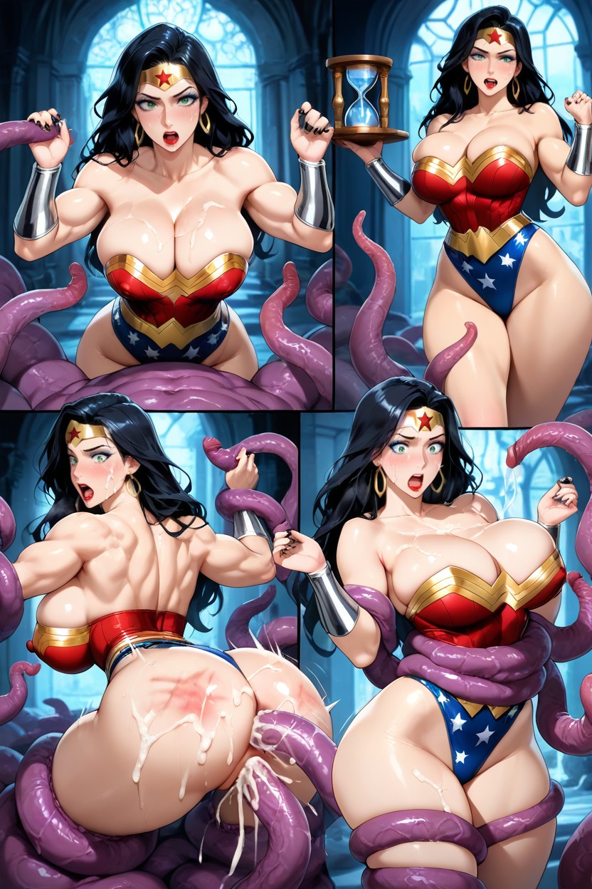 Light Skin, Her Wrists Are To The Table, Ultra High Details AI Porn