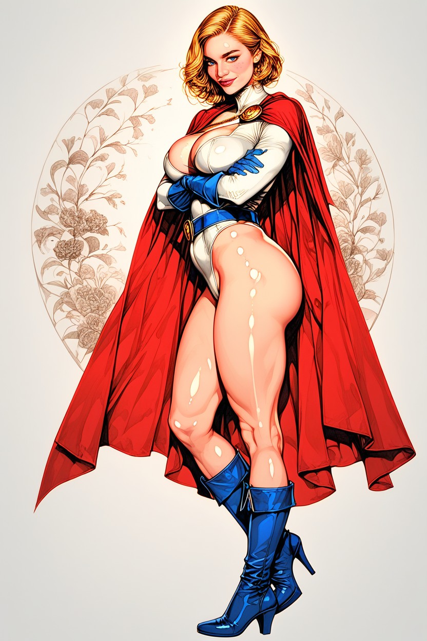 Full Lips, Pechos Masivos, Blue Gloves Porno IA