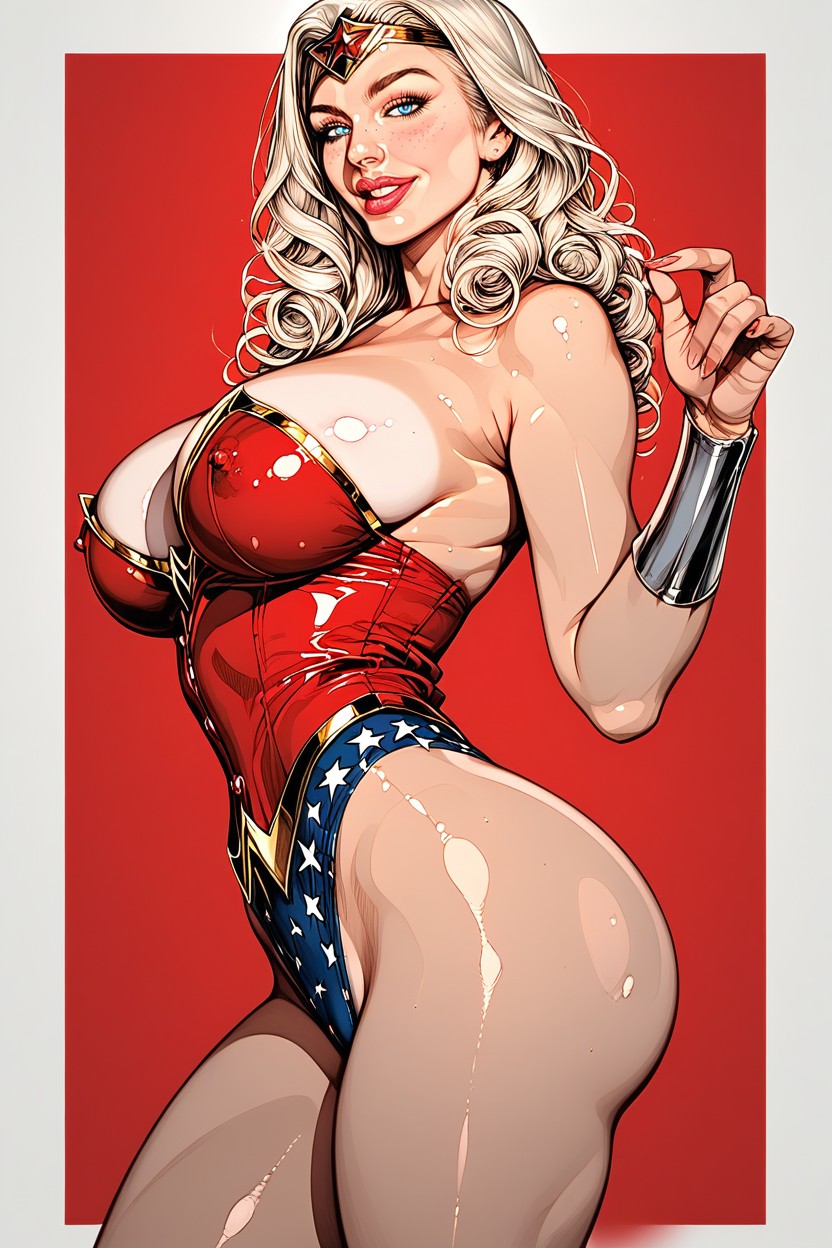 American, Dc Wonder Woman, Red Boots AI Porn