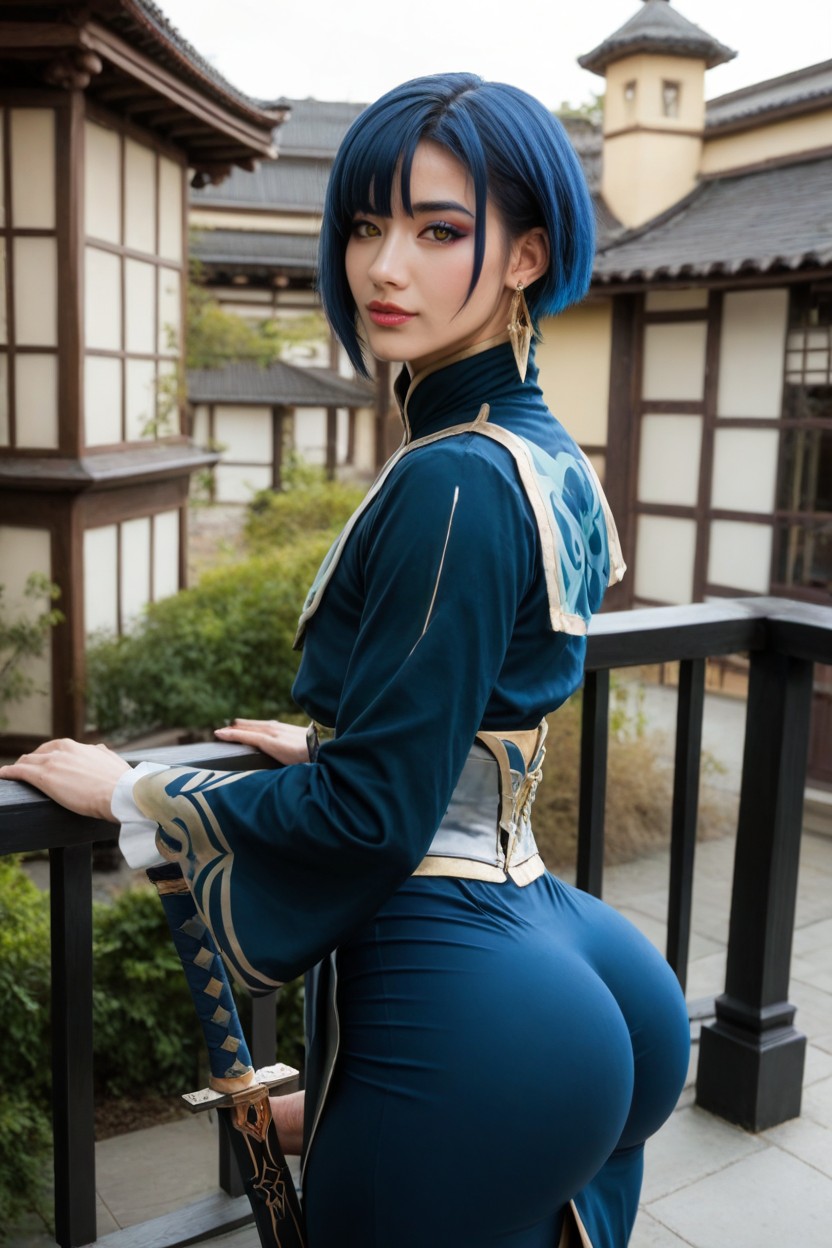Big Ass, Waist, Xingqiu Hair Porno IA