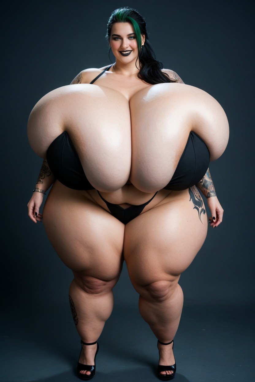 Fat Arms, Goth, Mischievous (smiling While Blushing) AI Porn