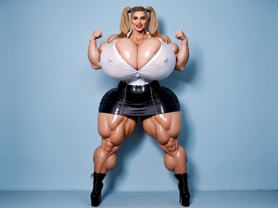 1 Person, Platform Stiletto Boots, Pornstar Milf AI Porn