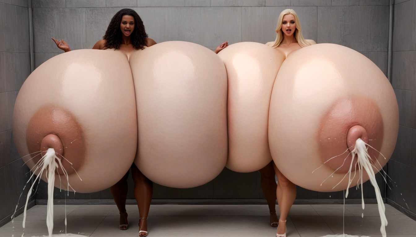 African, Women, Gigantic Hyper Breasts AI Porn