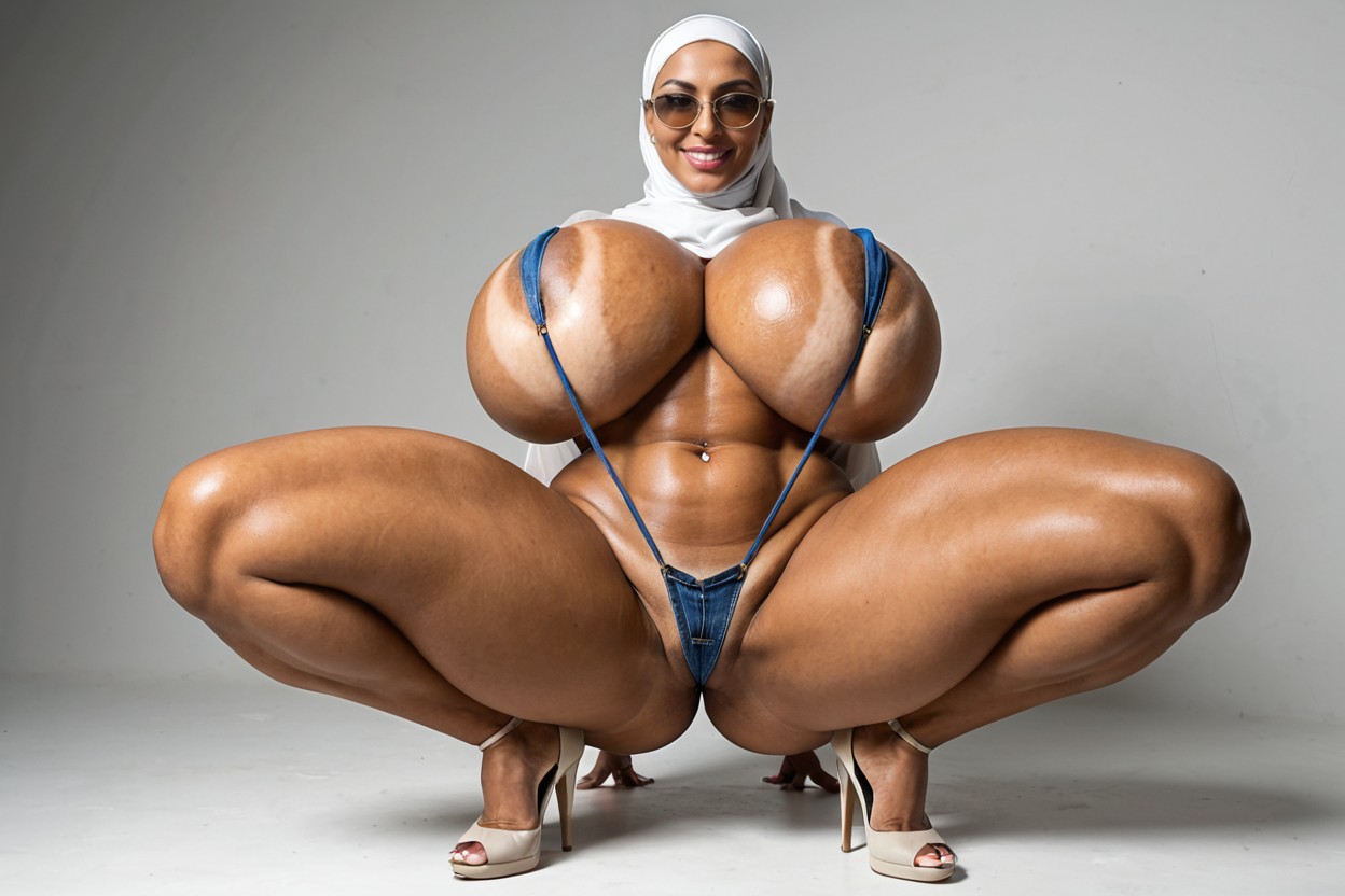 Hyper Colossal Tits, Hyper Massive Tits, Super Hourglass Body AI Porn