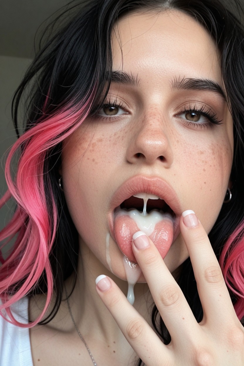 Emo Style, Scene Style, Cum Overflow The Mouth Porno IA