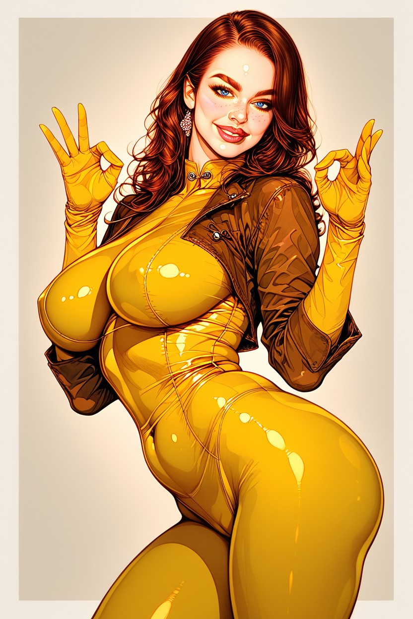 American, Armando Huerta Art Style, Pretty Makeup AI Porn