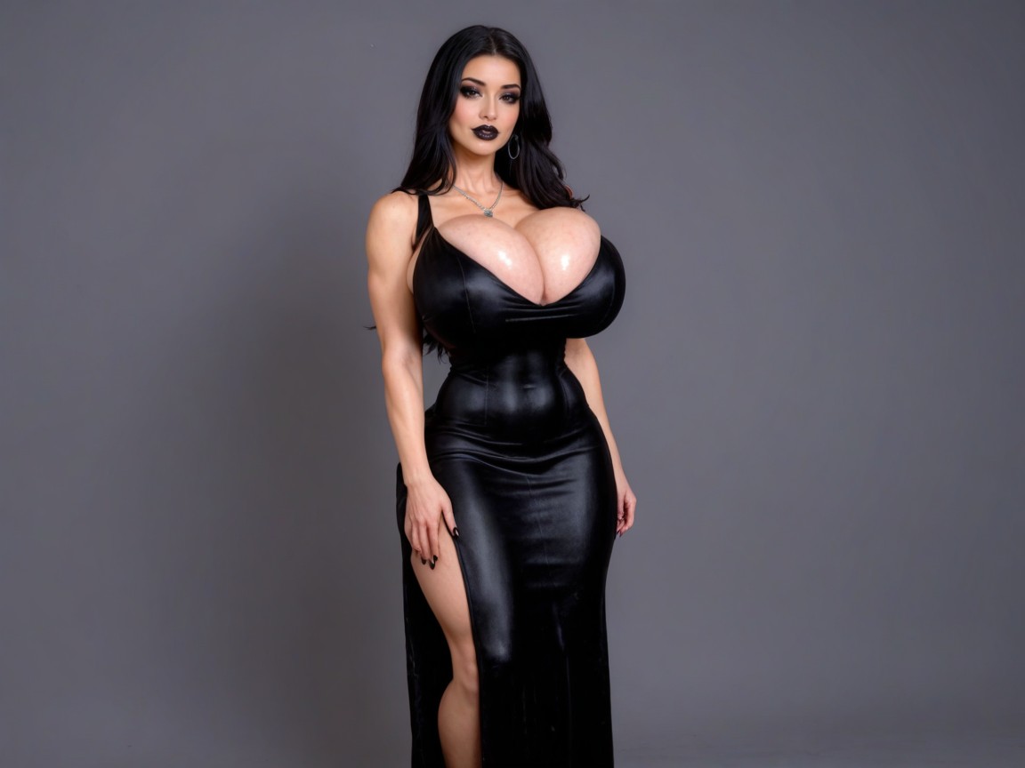 Gigantic Bimbo Lips, Cleavage, Ultra High Details AI Porn