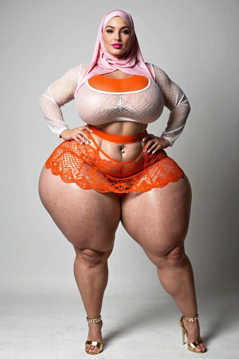 Extremely Large Ass, Pale Skin, Wide Hips AI Porn