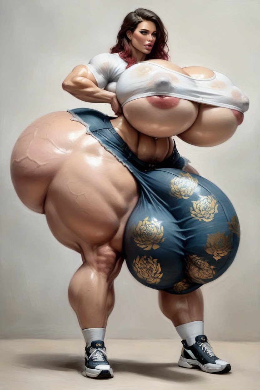 Gigantic Rounded Ass, Long Horny Nipples, Hyper Gigantic Spherical Breast AI黃片
