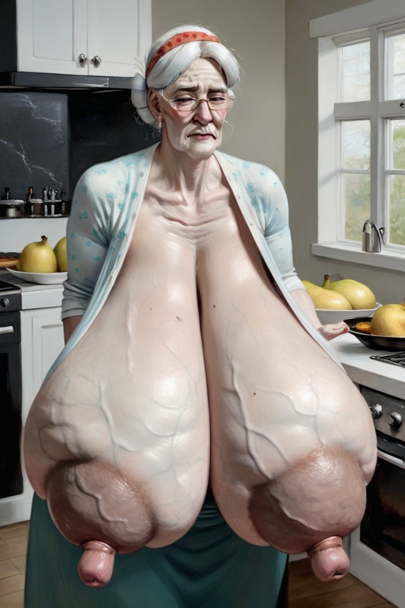 Hanging Tits, Breasts Are Growing Extremely Quickly, No Nude AI 포르노