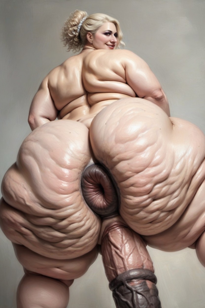 Large Natural Breasts, Hyper Thick And Massive White Cock Stretching Bulging Anus, Hyper Massive White Cock Anal Sex AI 포르노