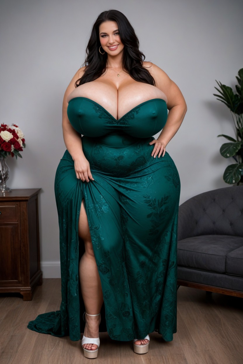 Erect Nipples, Extra Thicc, Massive Thighs Beautiful AI Porn