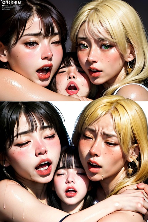 Long Eyelashes Slightly Open Mouth, Hyper Waistalbino Skin Tone, Pinkish Lips AI Porn